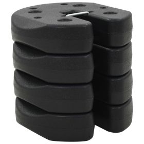 Gazebo Weight Plates 4 pcs Black 8.7"x2" Concrete