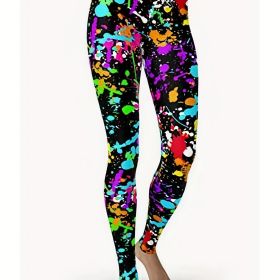 Throwing Print Butt-Lifting Sexy Yoga Pants, High Waist Slim Fit Mid-Stretch Fitness Workout Pants, Women's Activewear (Color: Sky Blue, size: S(4))