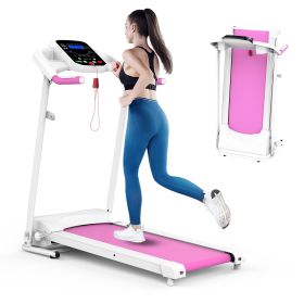 Foldable Electric Treadmill 2.5HP Motorized Running Machine with 12 Perset Programs 265LBS Weight Capacity Walking Jogging Treadmill (Color: as Pic)