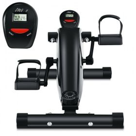 Indoor Under Desk Arms Legs Folding Pedal Exercise Bike With Electronic Display (Type: Exercise & Fitness, Color: Black)