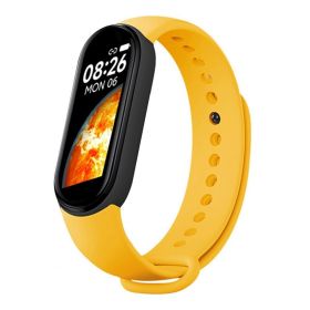 M7 Smart Watch Bluetooth Step Counting Sports Smart Bracelet Fitness Tracker Heart Rate Blood Pressure Sleep Monitor Smartwatch (Ships From: CN, Color: Yellow)